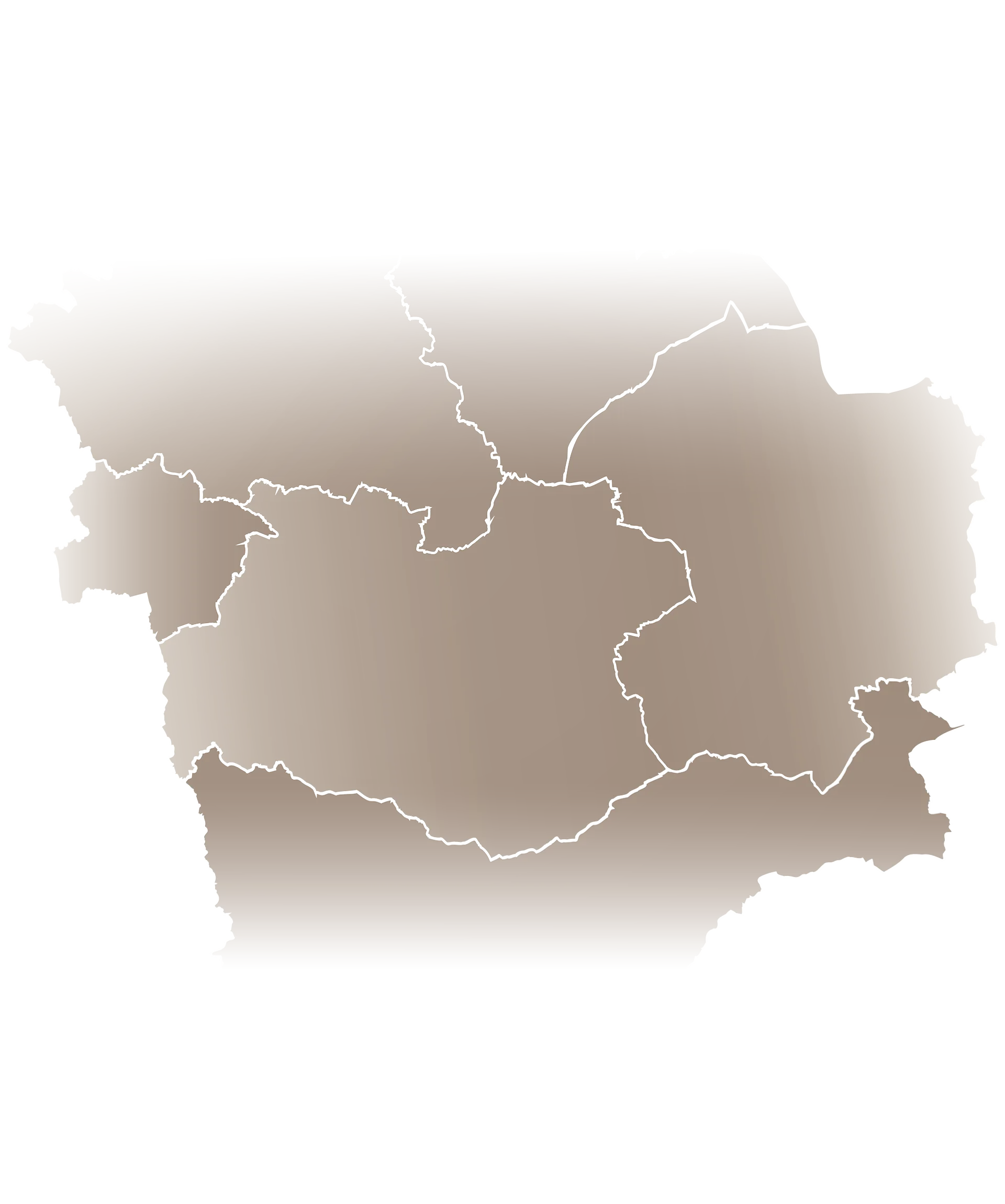 Karte Nordrhein-Westfalen einschließlich Süd- und Ostwestfalen, Hochsauerlandkreis und dem Münsterland